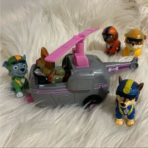 ‼️❌FINAL PRICE DROP❌‼️Paw Patrol Pink and Gray Rescue Helicopter with Figures